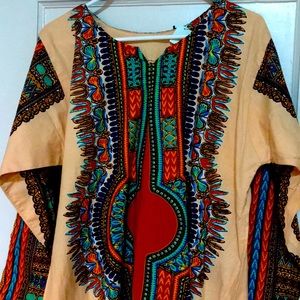Dashiki long sleeved tunic dress